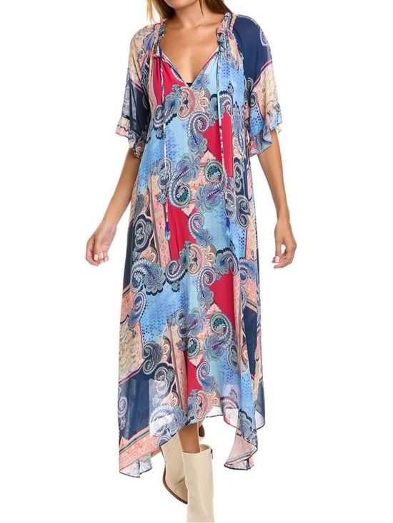 Johnny Was Dresses & Skirts - Johnny Was Cordelia Maxi Kaftan Dress w/ Original Slip - Size Large